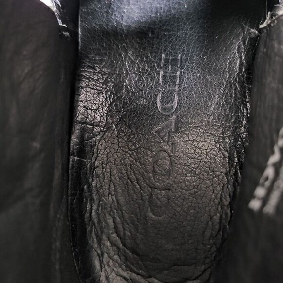 Coach Roccasin Cut Out Sneakers 5 Black‎ Metallic Silver Studded Fringe Booties - Picture 6 of 8